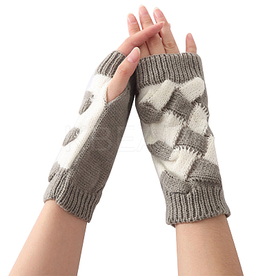 Polyacrylonitrile Fiber Yarn Knitting Fingerless Gloves COHT-PW0001-13D-1