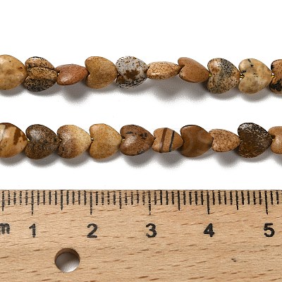 Natural Picture Jasper Beads Strands G-P575-C08-6mm-1