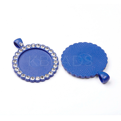 Alloy Pendant Cabochon Settings PALLOY-WH0066-33E-1