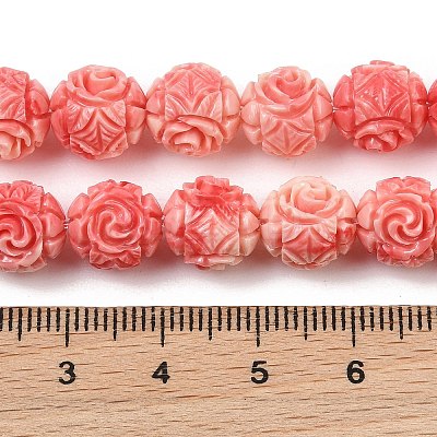 Dyed Synthetic Coral Carved Beads Strands GG-CBA1CDD-03-1