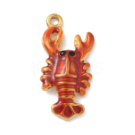 Ocean Series 304 Stainless Steel Enamel Pendants STAS-K308-02A-G-1