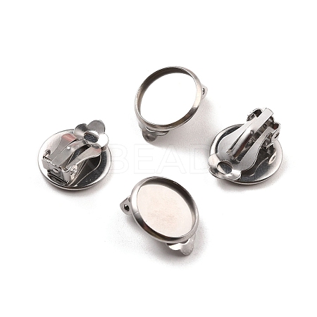 Non-Tarnish 316 Stainless Steel Clip-on Earring Findings LS-X-STAS-I187-02C-P-1
