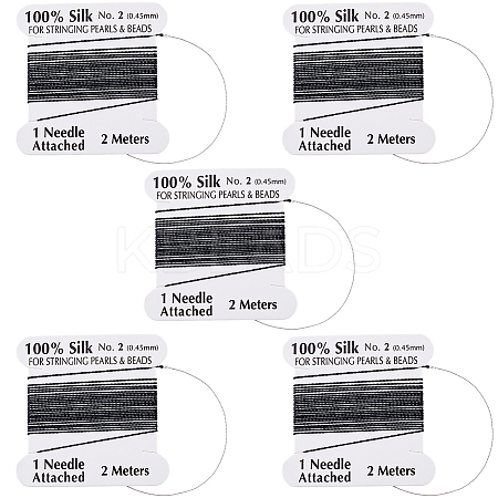 5Pcs Pure Silk Cord OCOR-BBC0001-04B-1