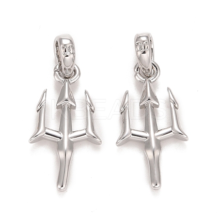 Rack Plating Real 18K Gold Plated Brass Pendants KK-E271-04P-1