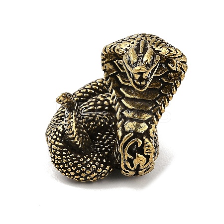 Brass 3D Animal Figurines KK-C073-06D-AG-1