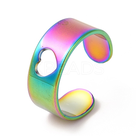 Ion Plating(IP) 201 Stainless Steel Ring LS-RJEW-E063-05M-1