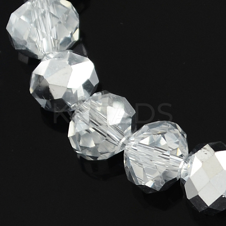Electroplate Glass Bead Strands X-GR12MMY-07S-1