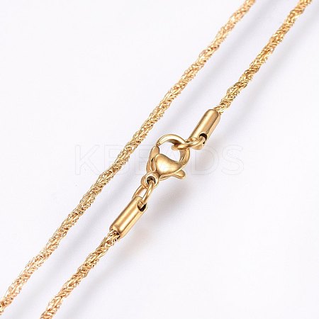 304 Stainless Steel Rope Chain Necklaces MAK-L015-11A-1