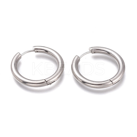 Tarnish Resistant 201 Stainless Steel Huggie Hoop Earrings EJEW-L256-05Q-P-1