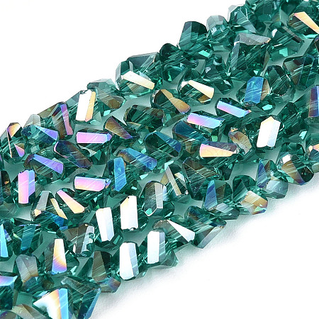 Electroplate Transparent Glass Beads Strands LS-GLAA-N021-4mm-05-1