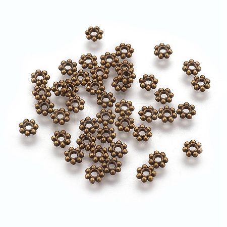 Tibetan Style Alloy Daisy Spacer Beads LS-X-TIBEB-A101757-AB-FF-1