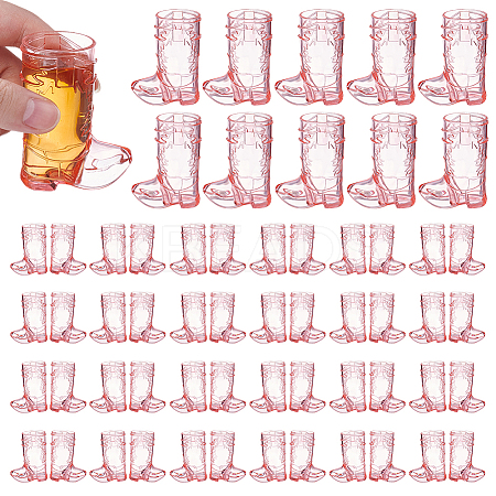 Cowboy Boots Shape PS Plastic Wine Glasses for Doll Miniatures FIND-WH0199-336A-1