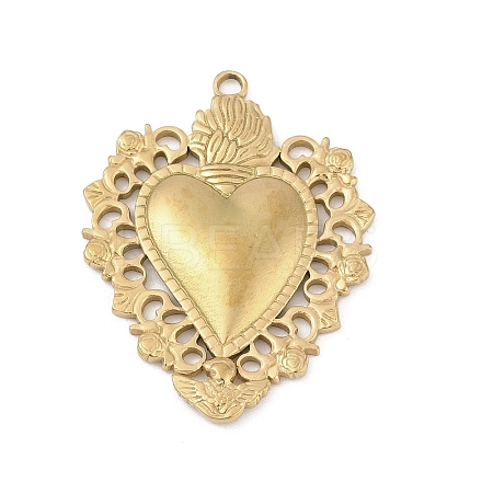 304 Stainless Steel Pendants STAS-D366-05C-G-1