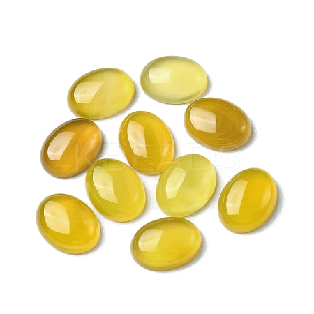 Natural Yellow Agate Cabochons G-A029-01-07-1