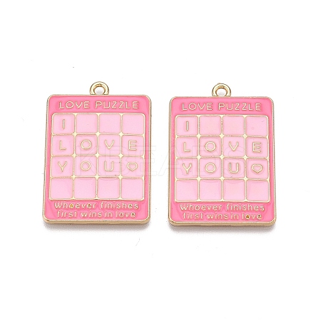 Rack Plating Alloy Enamel Pendants LS-ENAM-N056-430A-1