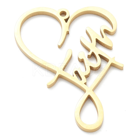 Ion Plating(IP) 304 Stainless Steel Pendants STAS-B016-06G-1