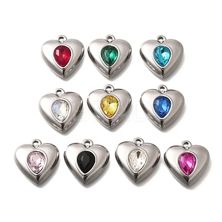 304 Stainless Steel Pendants STAS-Q346-06P-1