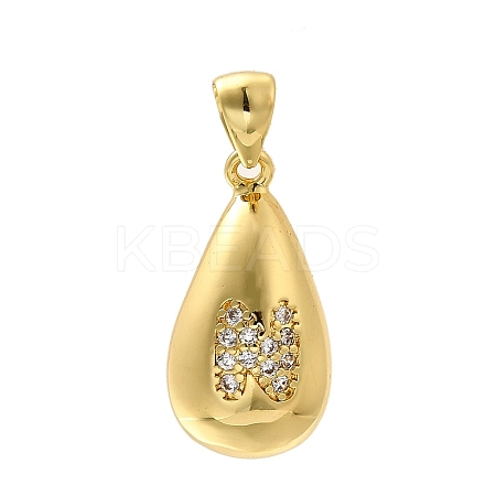 Rack Plating Brass Micro Pave Cubic Zirconia Pendants KK-L226-102G-N-1