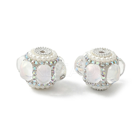Sparkling Acrylic Rhinestone Beads CLAY-NH0003-01S-04-1