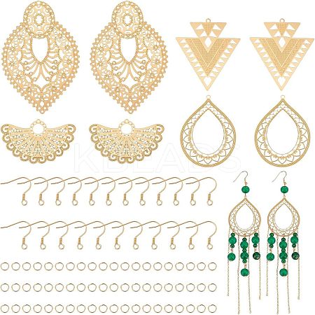 DIY Filigree Dangle Earring Making Kit DIY-UN0003-34-1