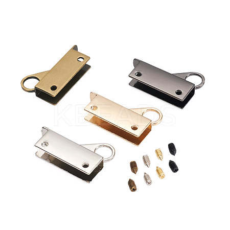 8 Sets 4 Colors Zinc Alloy Bag Lock Catch Clasps FIND-GN0001-11-1
