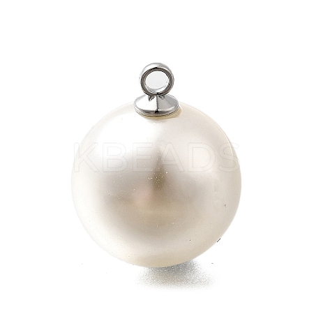 ABS Plastic Imitation Pearl Pendants FIND-H052-01I-01P-1