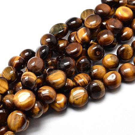 Natural Tiger Eye Nuggets Beads Strands G-J336-03-1