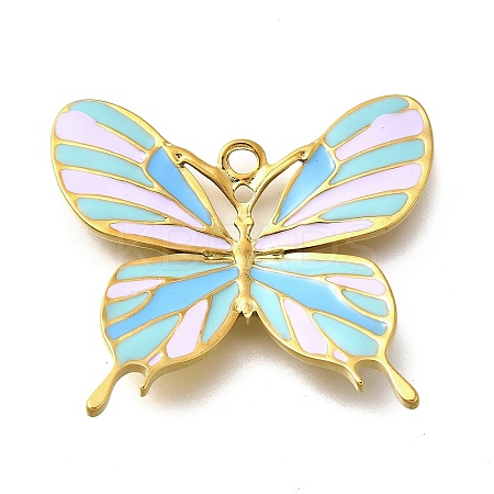 304 Stainless Steel Enamel Pendants LS-STAS-Q347-11G-1