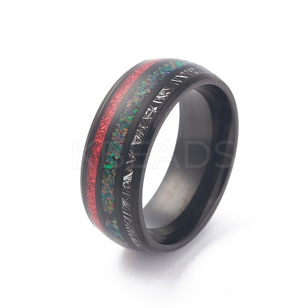 Ion Plating(IP) 304 Stainless Steel Shell Cuff Ring for Women LS-RJEW-M014-01B-D-1