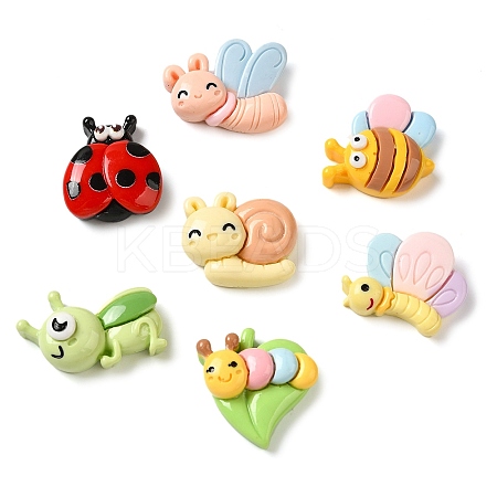 Opaque Resin Decoden Cabochons RESI-M041-03-1