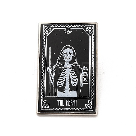 The Hermit IX Tarot Card Alloy Brooch JEWB-G020-06P-1