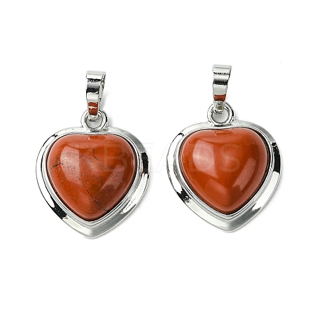 Natural Red Jasper Pendants G-C114-03P-21-1