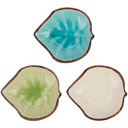 3Pcs 3 Colors Ceramic Dipping Bowls AJEW-CP0009-67-1