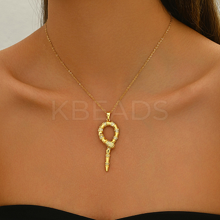 Brass Vintage Punk Snake Collarbone Chain Necklace SA5611-1