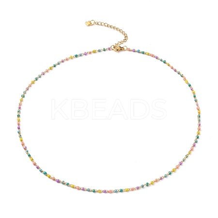 304 Stainless Steel Enamel Twisted Chain Necklaces NJEW-JN03154-1