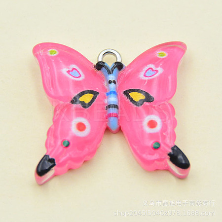 Transparent Resin Pendants RESI-G046-02P-04-1