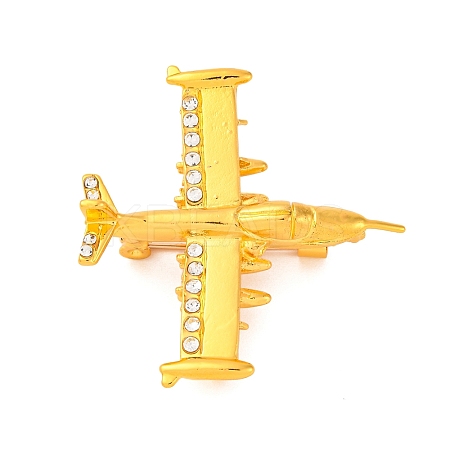 Zinc Alloy Crystal Rhinestone Brooch JEWB-U010-03G-03-1