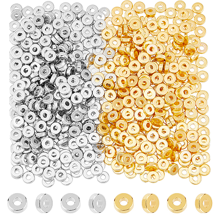 DICOSMETIC 1200Pcs 2 Colors  CCB Plastic Spacer Beads KY-DC0001-24-1
