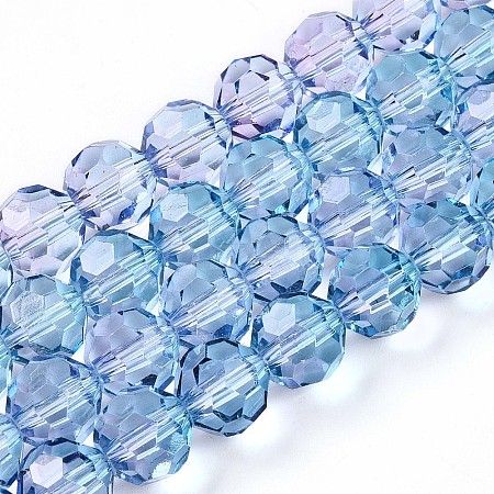 Baking Paint Transparent Glass Beads X1-DGLA-A035-T10mm-A06-1