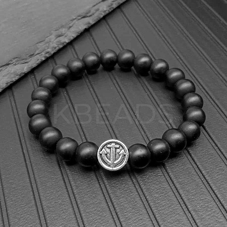 High Beauty Pure Black Bracelet Beaded Lucky Transfer Pixiu Bracelet Simple Style Couple Gift to the Small Market YP1688-3-1