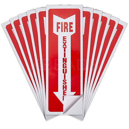 Waterproof Fire Extinguisher Sign Stickers DIY-WH20049-20-1