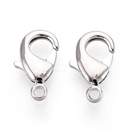 Brass Lobster Claw Clasps KK-YW0004-01C-P-1