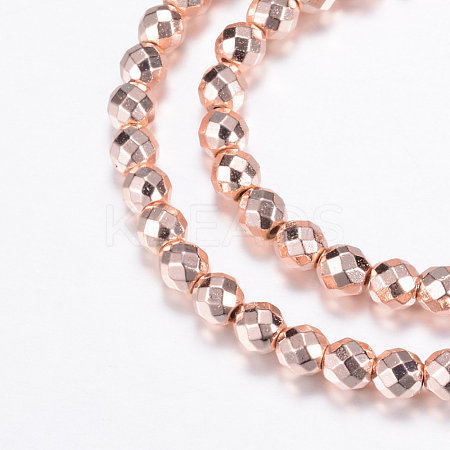 Electroplate Non-magnetic Synthetic Hematite Bead Strands G-Q465-22RG-1