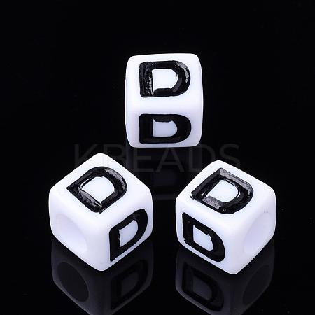 Letter Acrylic Beads PL37C9129-D-1