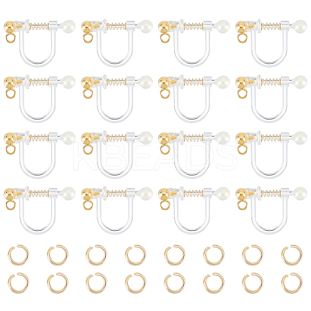 16Pcs 304 Stainless Steel Clip-on Earring Findings STAS-UN0051-64-1