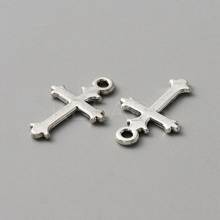 Tibetan Style Alloy Pendants. Cross LS-FIND-WH0111-234D-1