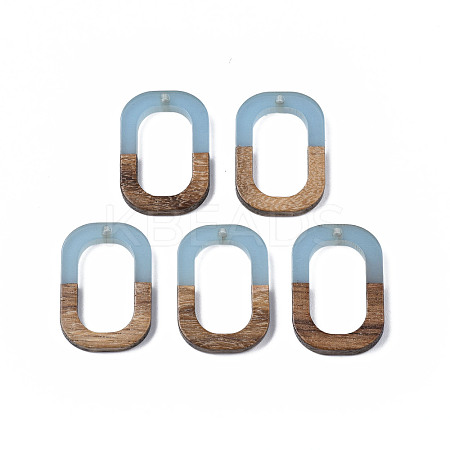 Resin & Walnut Wood Pendants RESI-S358-07D-1