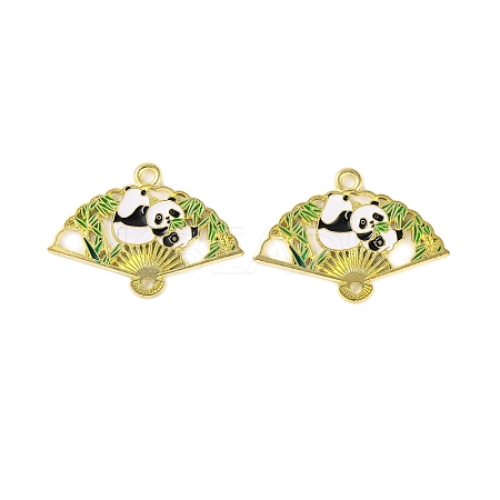 Golden Plated Alloy Enamel Connector Charms ENAM-Z017-15G-03-1