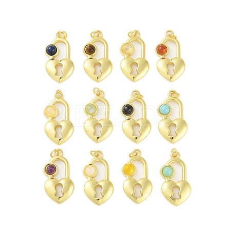 Natural & Synthetic Mixed Gemstone Pendants STAS-P366-07G-1