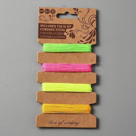 4 Colors Nylon Braided Cord OCOR-WH0077-38B-1